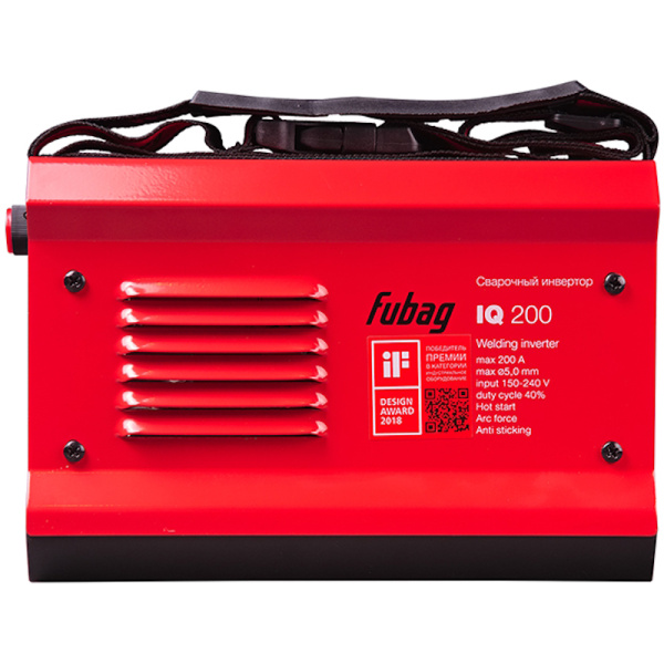 Сварочный апп. инвертор "Fubag IQ 200" (220В,5-200А.D=1,6-5,0mm 4,9кг,бытовой) в Челябинске
